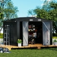 thumbnail image 6 of COMHOMA Metal Shed 10 x 8 ft. Outdoor Storage Shed with Lockable Door and Air Vent Metal Garden Shed,Gray, 6 of 10