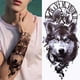 thumbnail image 1 of Tatuaje Temporal Impermeable Hombres Mujeres Falso Pegatina Lobo León Tigre, 1 of 4