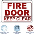 thumbnail image 3 of ADA CENTRAL SIGNS - Fire Door Keep Clear Sign - ADA Compliant Digitally Printed Text Wall Signs - Keep Closed Emergency Safety Fire Protection System for Warehouse, Work Site - Plastic 3.5” x 5”, 3 of 7