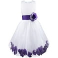 thumbnail image 3 of Aislor Flower Girls Petals Dress Bridesmaid Wedding Birthday Pageant Princess Recital Ball Gown, 3 of 7