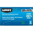 thumbnail image 3 of HART 2-Pack 20-Volt 2.0Ah Lithium-Ion Batteries (Charger Not Included), 3 of 9
