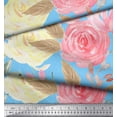 thumbnail image 2 of Soimoi Cotton Poplin Fabric Leaf Floral Print Fabric by The Yard 56 Inch Wide, 2 of 3