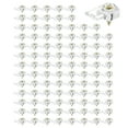 thumbnail image 1 of Unique Bargains 98 Set Mirror Holder Clips 4.8mm Circular Glass Clip Glass Cabinet Clips, Clear Plastic, 1 of 6