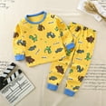 thumbnail image 2 of Toddler Baby Girls Boys Pajamas Long Sleeve Cartoon Tops Pants Sleepwear Outfits Pjs Set 2PCS for Kids Size 3-4T, 2 of 3