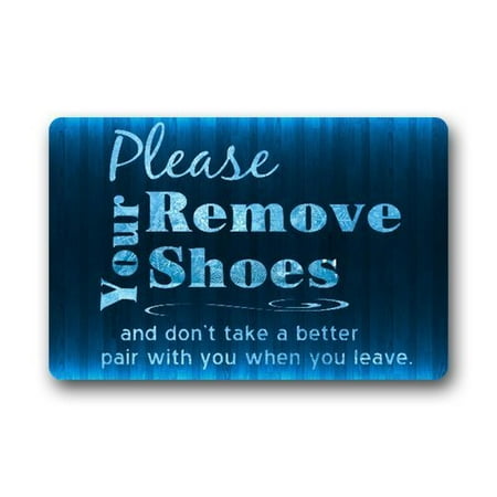 Winhome Please Take Your Shoes Off Doormat Floor Mats Rugs Outdoors Indoor Doormat Size 23 6x15 7 Inches