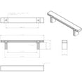 thumbnail image 3 of Jeffrey Alexander 867-96 Anwick 3-3/4"  Center To Center Modern Flat Square Cabinet Bar, 3 of 7