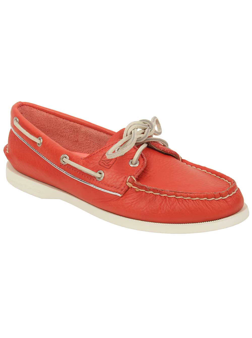 Sperry Top Sider Authentic Orginal 2-Eye Coral/Silver Women's Boat Shoes 9265638 
