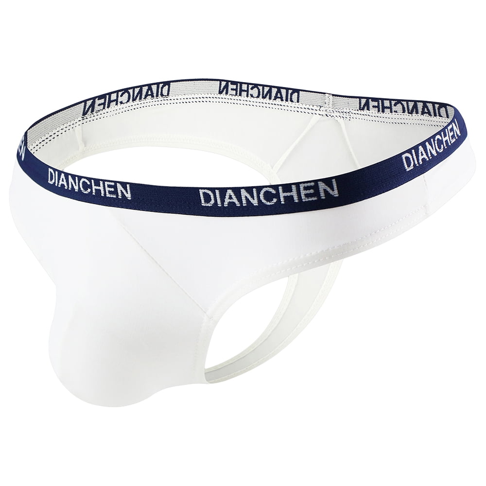 UHUSE Men's Elastic Ice Silk Underwear Jock Strap Underpants