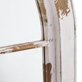 thumbnail image 4 of DecMode 37" x 48" White Window Pane Inspired Wall Mirror with Arched Top and Distressing, 4 of 13