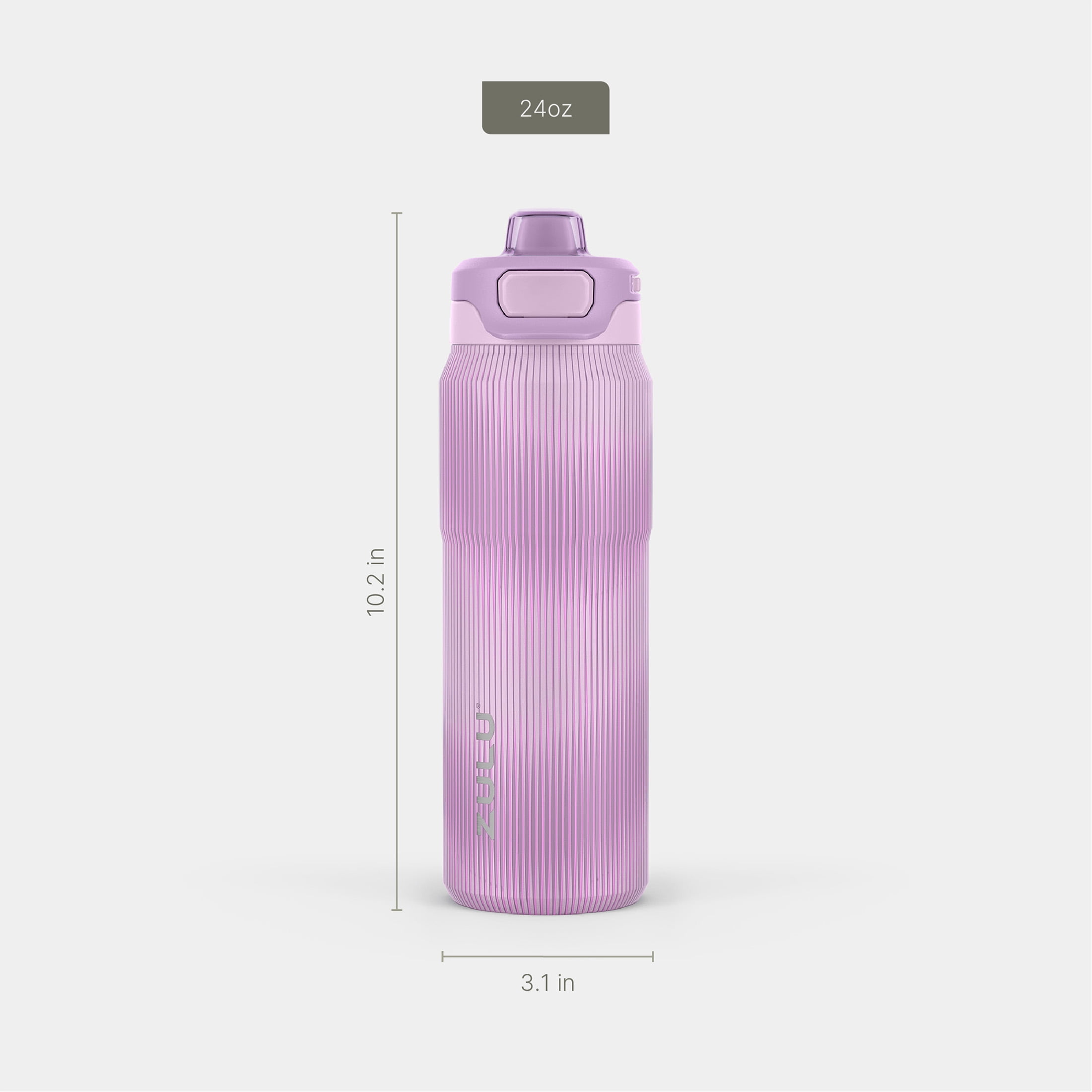 Zulu Powerfill 24oz Stainless Steel Water Bottle, Purple