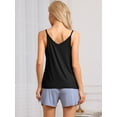 thumbnail image 3 of DARING DIVA Camisoles Pajamas Base Layer Spaghetti Straps Tank Tops XS Black, 3 of 6