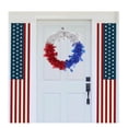 thumbnail image 5 of 12.6" 4th of July Wreath, Patriotic Americana Wreath Independence Day Memorial Day Tinsel Wreath Festival Garland Decoration For Front Door Wall Home Decor, 5 of 9