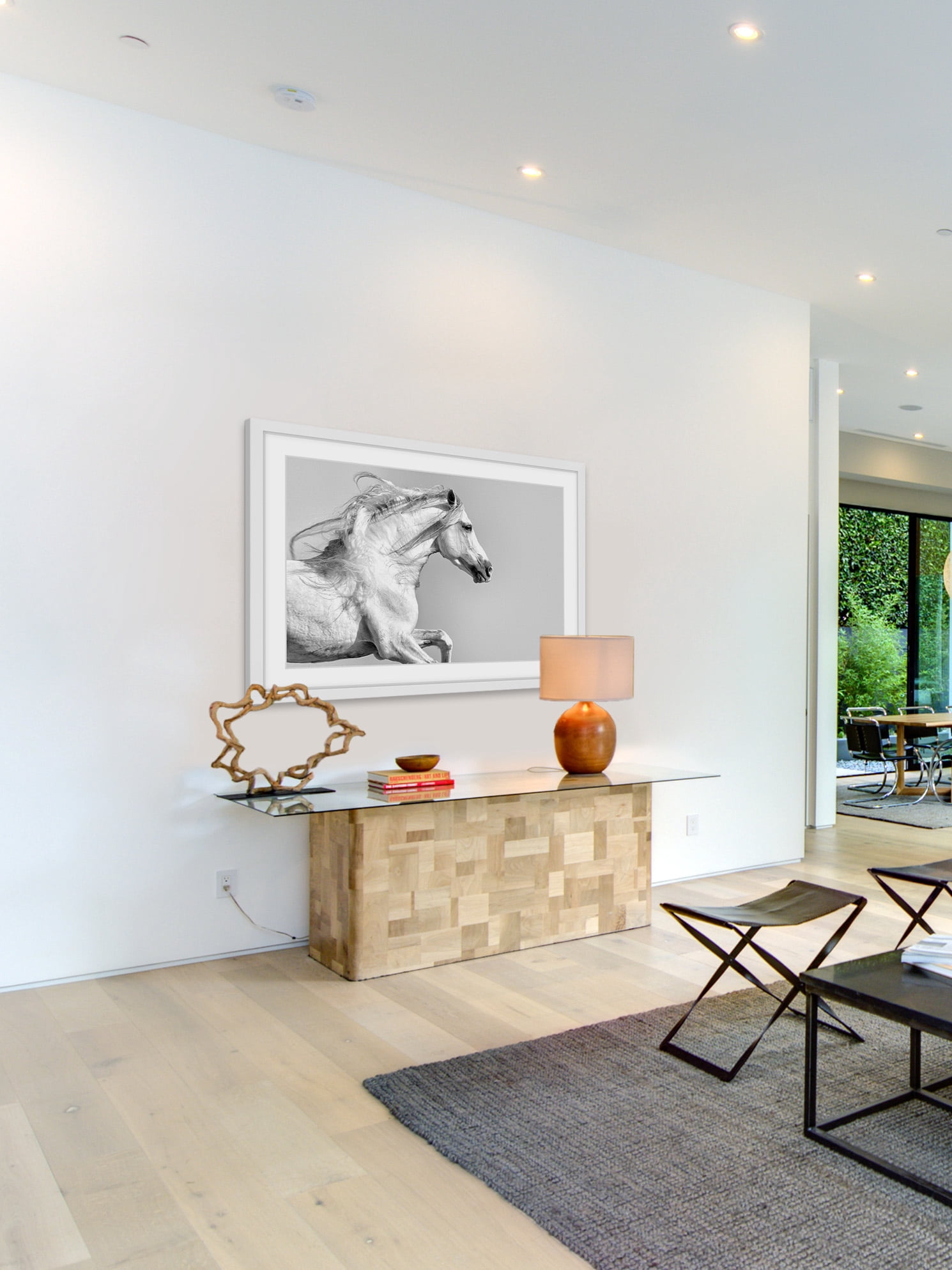 "White Mane" Framed Painting Print
