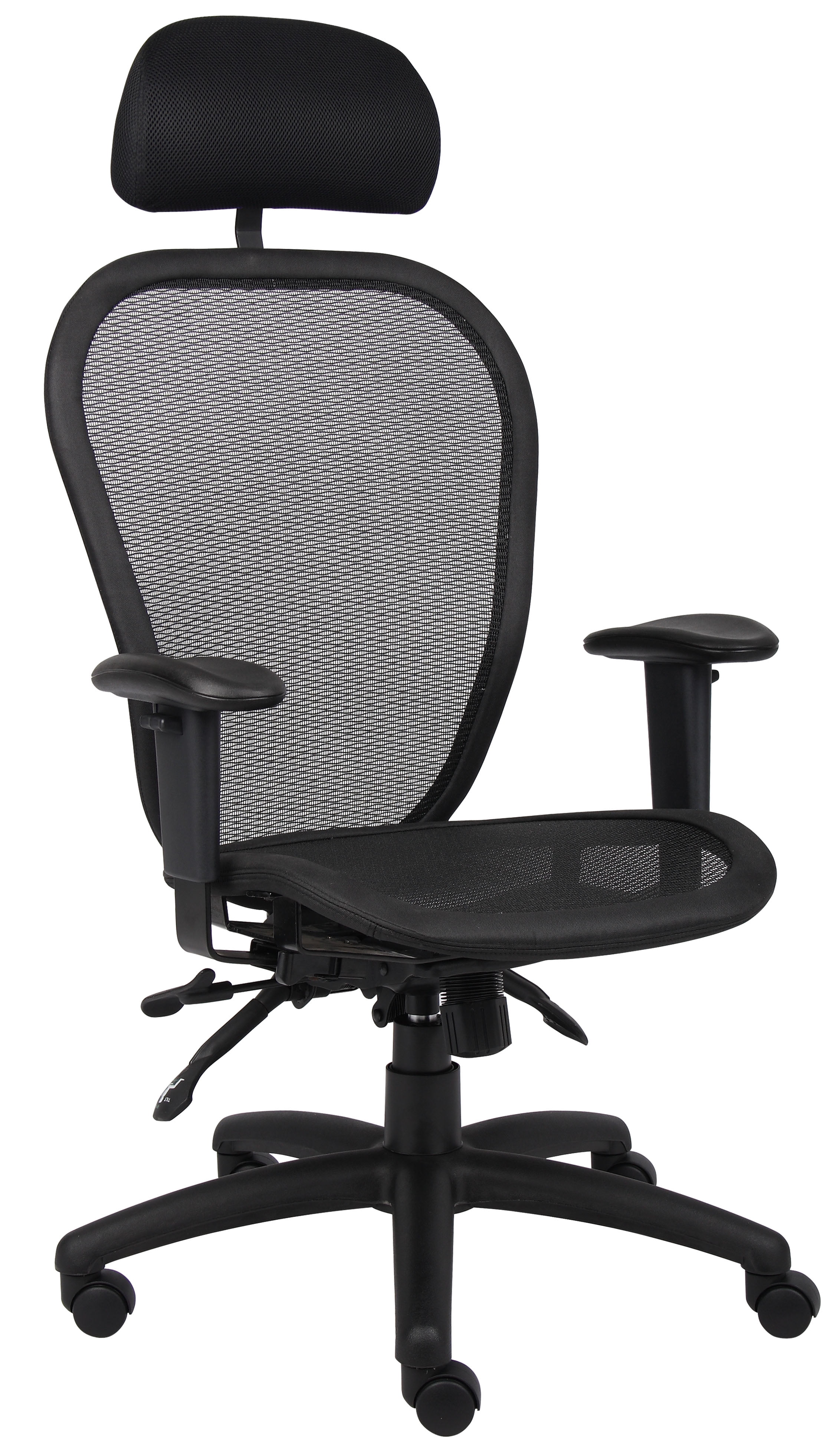 Boss Office & Home Black Multi Function Chair with Headrest