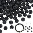 thumbnail image 1 of 100pcs 10mm Black Rhinestones Beads Pave Disco Ball Clay Beads Polymer Clay Rhinestone Beads Round Beads for Bracelet Necklace Earring Jewelry Making Christmas Decor, 1 of 9
