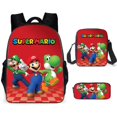 thumbnail image 1 of Mario bros mochila sonic mochila bolsa de hombro estuche de lápiz de tres piezas set, 1 of 4