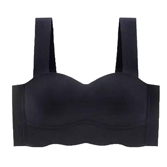 Wide Strap Wireless Bra for Women, Padded Seamless Tank Style Comfort Bralette for Everyday Support Wear