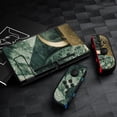 thumbnail image 3 of POBUDS Switch Skin | Sticker Wrap Vinyl Decal | Set Compatible with Nintendo Switch ( Switch OLED Model, Green Gold Marble Modern Luxury,), 3 of 5