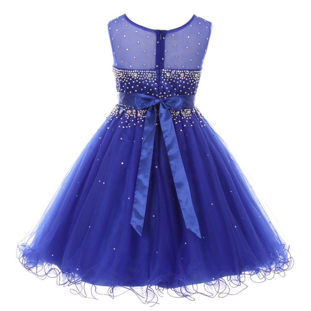 girls blue sparkly dress