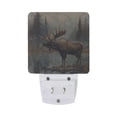 thumbnail image 2 of Elk at Water Edge in Forest Night Light 2 Pack LED Nightlight Plug into Wall Dusk to Dawn Sensor Soft White, 2 of 7