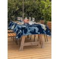 thumbnail image 3 of Outdoor Table Cloth with Umbrella Hole and Zipper, Navy Blue Coastal Waterproof Rectangle Tablecloth 54"x80", Nautical Boat Summer Beach Ocean Washable Table Cover for Outside Party Patio Picnic, 3 of 8