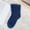 Navy, variant on YOZGXEG Compression Socks For Women Thickened Warm Non Shedding Solid Color Coral Fleece Long Floor Sleep Socks For Men And Women Winter 1 Pair Gold One Size