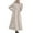 Khaki, variant on SHTXOZHI Women's Long Sleeve Fall Dress Drawstring Hooded Solid Color Long Dresses with Pockets