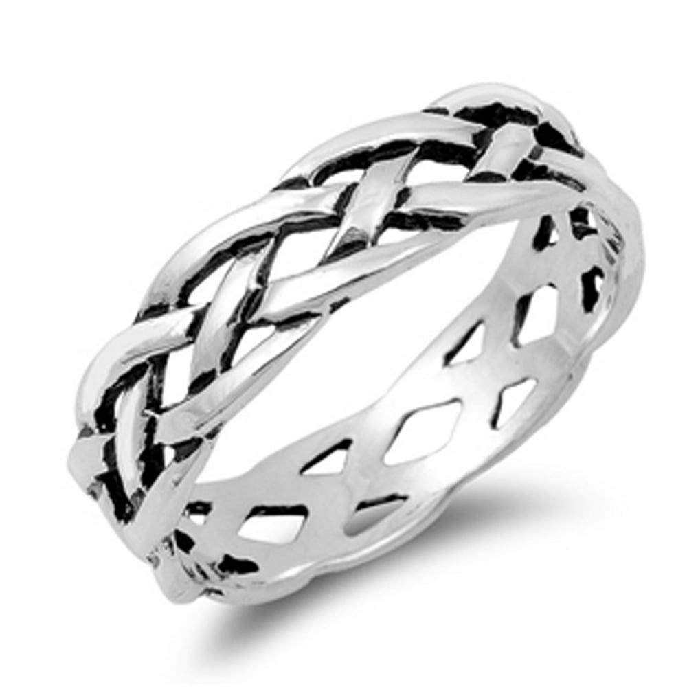 Sac Silver - Celtic Knot Open Eternity Stackable Ring New 925 Sterling ...