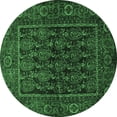 thumbnail image 1 of Ahgly Company Indoor Round Persian Emerald Green Traditional Area Rugs, 7' Round, 1 of 4