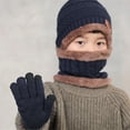 thumbnail image 4 of Lnzyyephy Beanie Gloves Scarf Set for Men Boys Winter Warm Knit Hat Gloves Scarf Set Cold Weather Accessories, 4 of 7