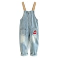 thumbnail image 3 of XXWXYD Girls Denim Overalls, Kids Baggy Wide Leg Suspender Jumpsuit with Adjustable Straps and Pockets for Casual Fall School Play Daily Outfit Wear, 3 of 8