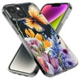 thumbnail image 3 of MUNDAZE Case for Apple iPhone 15 Plus Hybrid Shockproof Slim Hard Soft TPU Shell Heavy Duty Protective Phone Cover - Spring Summer Flowers Butterfly Purple Blue Lilac Floral, 3 of 5