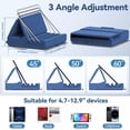 thumbnail image 5 of KDD Tablet Pillow Stand, iPad Tablet Stand Foldable Adjustable with Storage Bag & Stylus Mount, for Desk Bed Couch and Lap, Blue, 5 of 9
