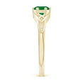 thumbnail image 3 of ANGARA Natural Solitaire Round Emerald Celtic Knot Ring in 14K Yellow Gold for Women (Size-5mm) | May Birthstone, Birthday, Anniversary, Jewelry Gift for Women | Natural Emerald Ring, 3 of 10