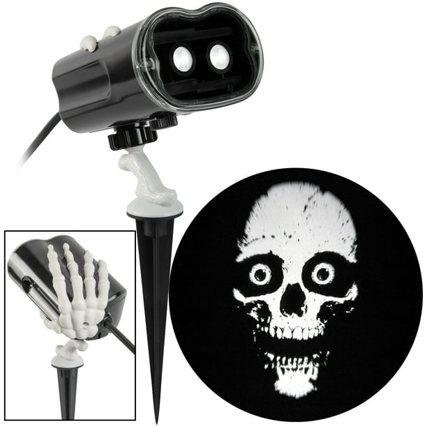 Gemmy Industries Multicolor LED Lightshow Projection, Grimmotion Skull