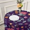 thumbnail image 6 of SKYSONIC Leaf Round Tablecloth 60 inch Waterproof Tablecloth Stain Resistant and Wrinkle Decorative Patio Table Cloths for Kitchen Dinning Room Party Home Garden Picnic, 6 of 7