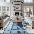 thumbnail image 3 of 6'x9' Area Rugs, Coastal Beach Indoor Outdoor Area Rug for Living Room Bedroom, Ocean Starfish Farmhouse Plank Washable Bathroom Rugs Kitchen Floor Carpet Mats Home Decor Aesthetic, 3 of 8