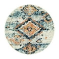 thumbnail image 3 of Unique Loom Morocco Collection Area Rug - Mediterranean (4' 1" Round Ivory/Light Blue), 3 of 7