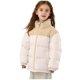 thumbnail image 2 of Parkas de manga larga para otoño e invierno para niños, de color liso, con cuello alto, de manga larga, gruesas y cálidas, bonitas y casuales, acolchadas con pan para niños y niñas, parte superior de, 2 of 7