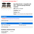 thumbnail image 2 of Rear Brake Pad Set - Compatible with 2017 - 2020 Kia Sportage Naturally Aspirated 2018 2019, 2 of 2