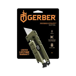 Gerber Gear Prybrid Utility, Multi-Tool, Pocket Knife with Prybar, Sage 