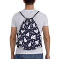 thumbnail image 2 of Drawstring Backpack - spooky halloween Splash Proof Small Drawstring Gym Bag for Women Men, Cinch Sports String Bag Backpack for Travel Swimming Beach, 2 of 8