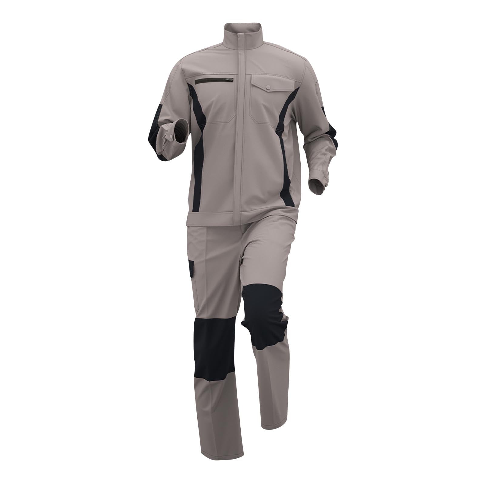 Txeol Work Suit for Men 2 Piece Outfit Sets Color Block Full Zip