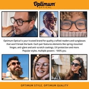 Optimum Optical Retro Rectangular Frame Sunglasses, Malibu Kenneth