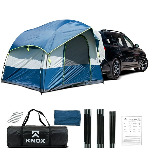 KNOX Tente SUV pour le Camping, Ajustement Universel pour Tous les Véhicules, Tente de 6 à 8 Personnes, Tente de Voiture, Tente de Hayon, Tente Glamping, Tente Camping Essentiels, Comprend Mouche de Pluie, Sac de Rangement et Quincaillerie