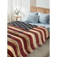 thumbnail image 5 of Retro American Flag Flat Sheets Only Twin XL Size, Soft Breathable Bed Top Sheets for Mattress, Vintage Shabby US Flag Luxury Bedding Flat Sheets for Home Hotel Bedroom Bed Protection, 5 of 9
