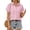 Pink-and-white stripes, variant on MOYIKO Short Sleeve Summer Tops for Women Casual Button Down Shirts Striped Business Work Blouses