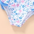 thumbnail image 5 of Happy Town Toddler Baby Girl Beach Bathing Suit Floral Sleeveless One-Piece Swimsuit With Bowknot, 5 of 7