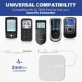 thumbnail image 3 of TENS Unit Electrode Pads 2”x2”, 20 Pcs TENS Replacement Pads for Electrotherapy, 3 of 5