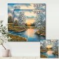 thumbnail image 4 of Designart ' Birches In The Autumn Woods Sunset ' Lake House Canvas Wall Art Print, 4 of 4